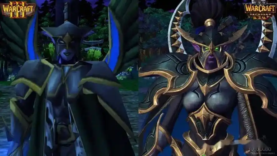 《魔兽争霸3》新旧角色对比(夜精灵族)_暴雪