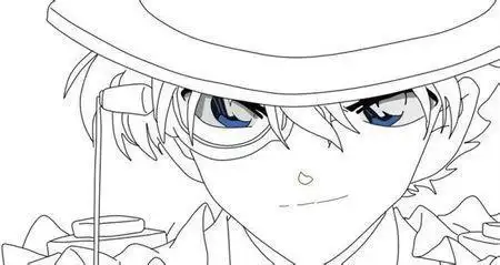 怪盗基德简笔画步骤