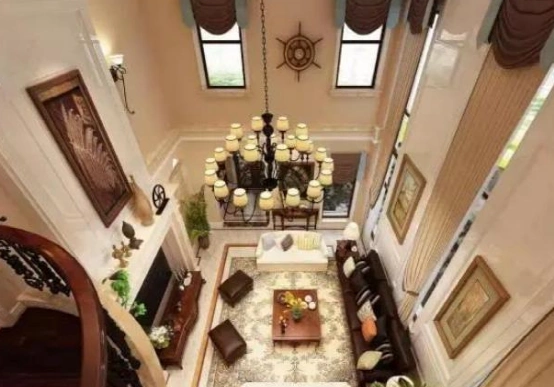 参观下鹿晗的豪宅:客厅层高也太独特了,全屋用了石膏线装修