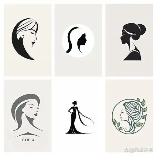 女性柔美的logo形象