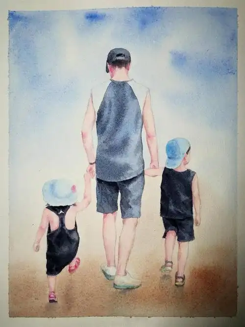 乔振宇一家四口同框,跟娇妻穿黑白配秀恩爱,7岁儿子侧颜太像他