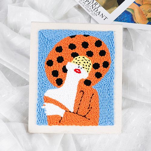 俄罗斯包装饰画含毛线装饰材料戳戳都市丽人diy手工缝纫diy材料套装