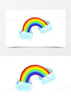 可爱卡通彩虹免抠元素270蜡笔手绘卡通可爱彩虹免抠元素622卡通云朵