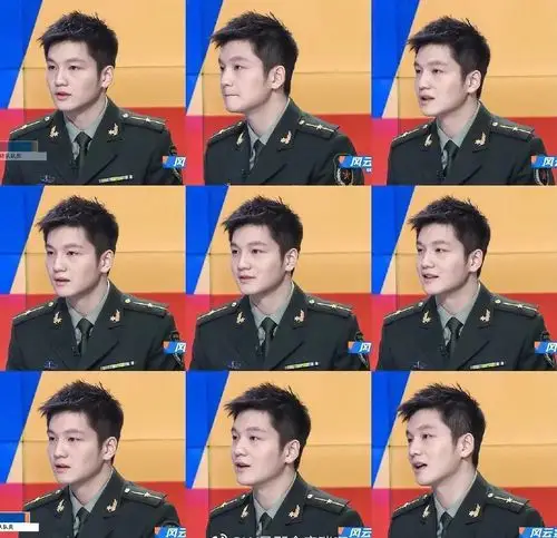 穿军装的樊振东好正啊!