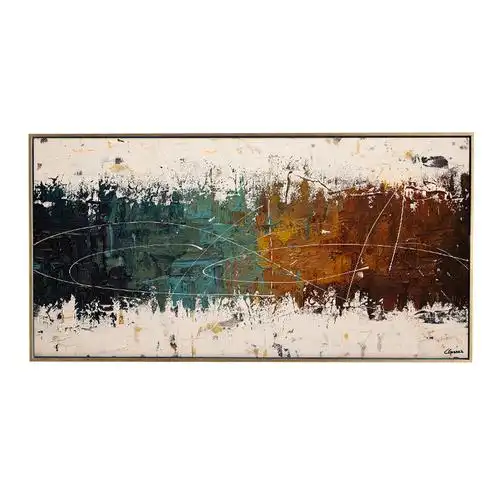 yihuiarts现代简约客厅装饰画油画手绘横幅挂画玄关抽象油画