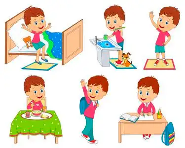 孩子们的日常生活卡通猪在日常生活中的角色新鲜健康的汽水柠檬水和