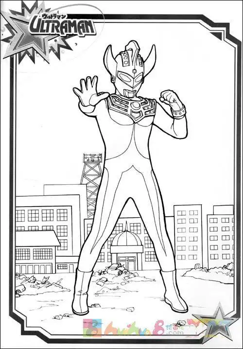 欧布奥特曼爆裂形态简笔画