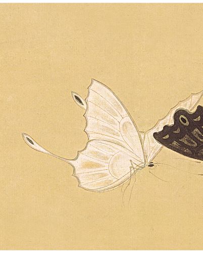 张大千挂画国画复制品仿古微喷真迹字画蝴蝶中式国画