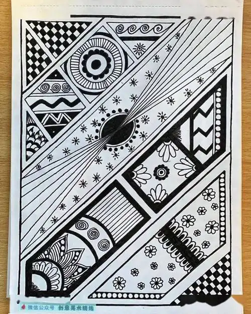 黑白装饰画创作必备——20张漂亮的母版纹样素材