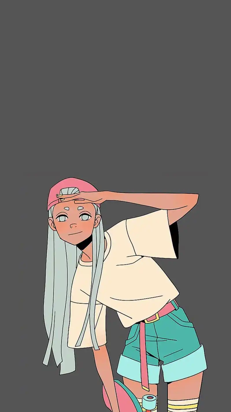 潮流美女插画个性高清手机壁纸