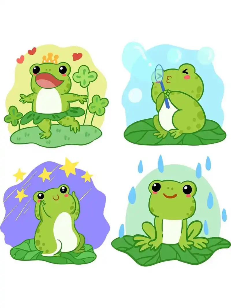 97卡通青蛙|免扣素材97 9096卡通青蛙素材,让你的设计更加生