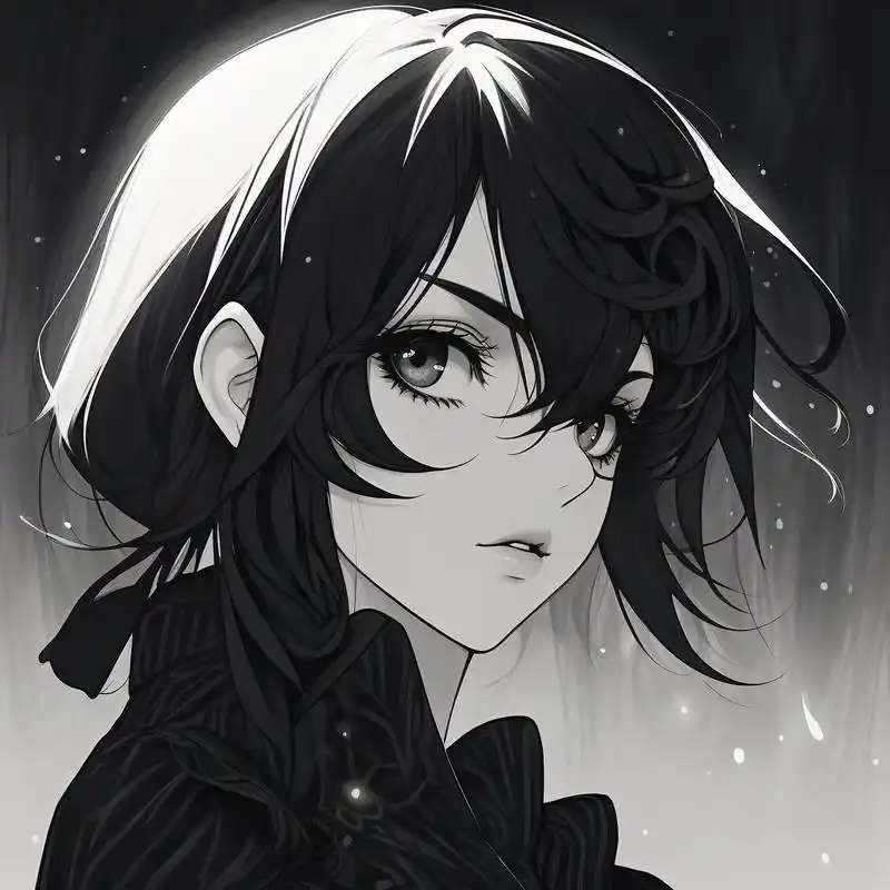 黑色系女生头像,高冷感拉满94 今天分享一组黑色系高冷女生头像,每