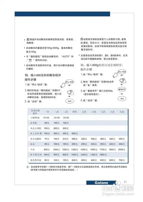 格兰仕wd900g微波炉使用说明书