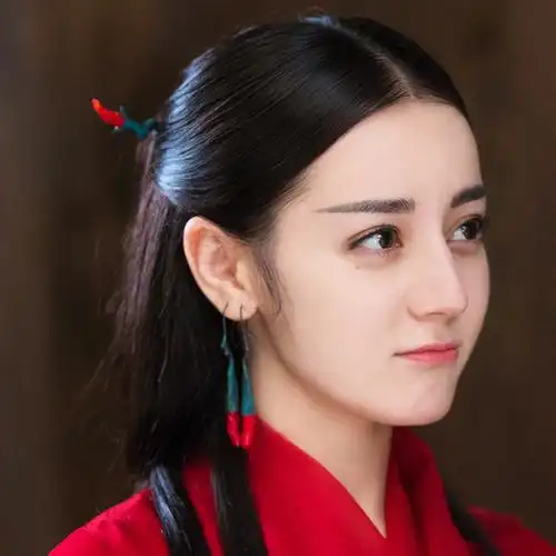 古风热巴迪丽同款如歌烈火耳饰新娘红色石新娘耳饰