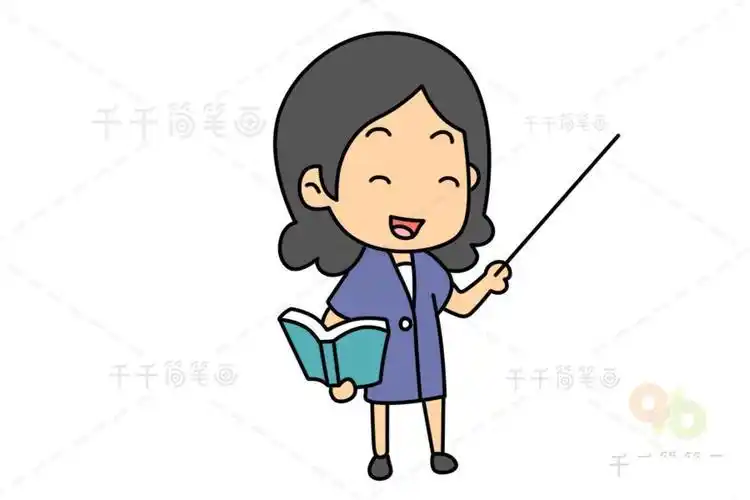 老师简笔画怎么画动漫人物儿童简笔画大全可乐云人物冬季教书先生跳舞