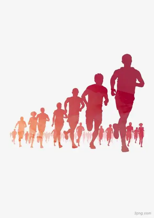 红色运动奔跑png素材透明免抠图片-其他元素-三元素3png.com