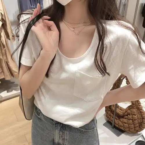 大口袋短袖t恤图片