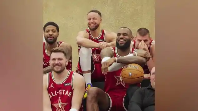 勇士官推晒西部全明星全家福视频:全都是巨星82_网易视频