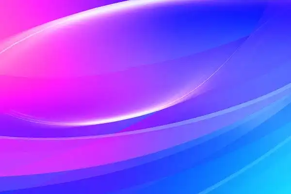 唯美蓝紫色小清新彩色炫彩渐变科技梦幻线条流光电商企业年会海报几何