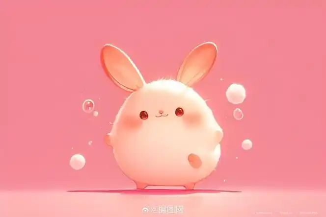 插画分享aigc卡通可爱兔子插画背景图版权素材by摄图网