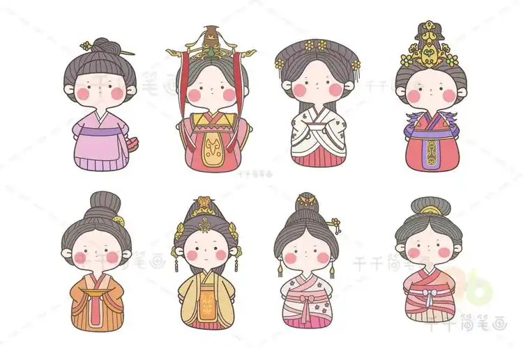 秦朝女q版人物合集