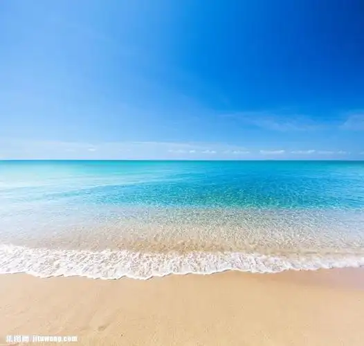 蓝天下的绿色沙滩图片素材下载(图片id:633325)_-海洋海边-图片素材