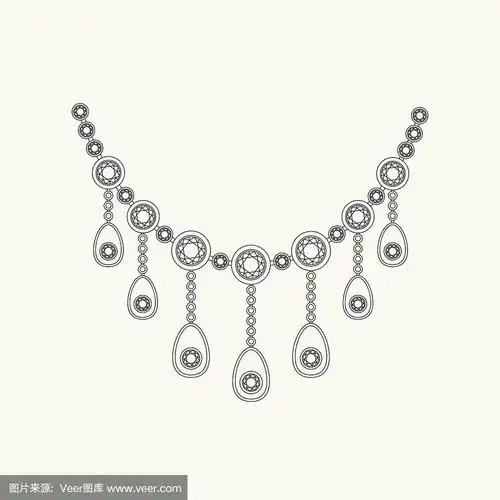 项链画线