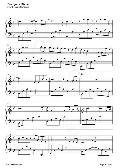 永不失联的爱-小妖的金色城堡主题曲五线谱预览3