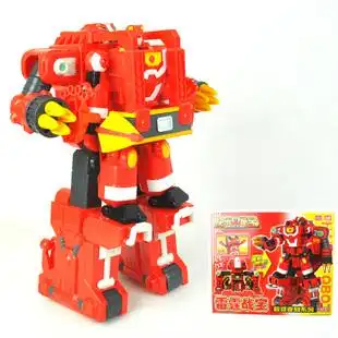 灵动快乐酷宝正版玩具变形合体10寸雷霆战宝7513小宝雷宝盒装正品