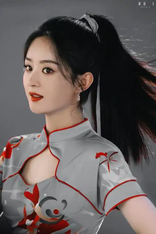 赵丽颖国风旗袍造型花絮图