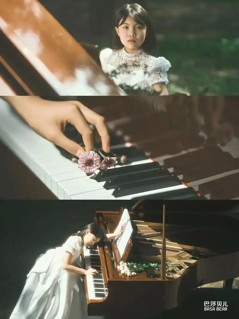 优雅且高级.弹琴的背影,流淌的琴声99 每一帧画面都美的像电 - 抖音