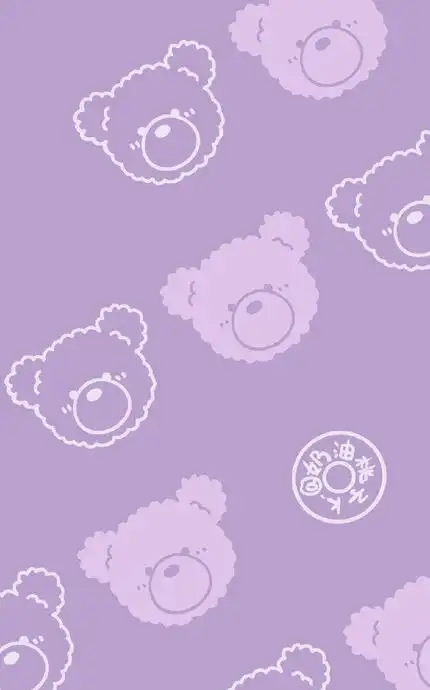 卡通小壁纸【小熊紫色系列壁纸】