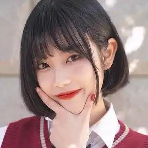 假发女学生头自然可爱