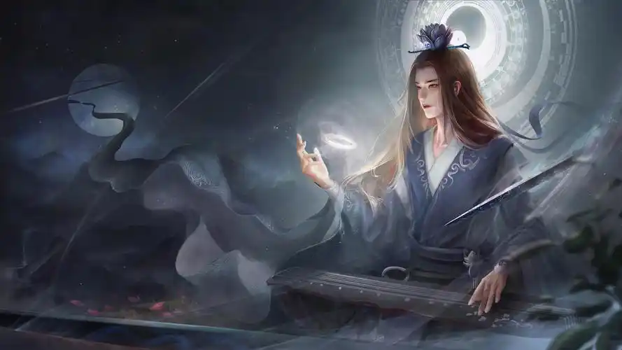 古风男厚涂插画图片壁纸