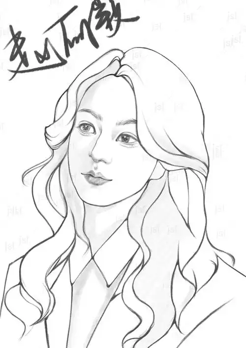 线稿练习赵丽颖
