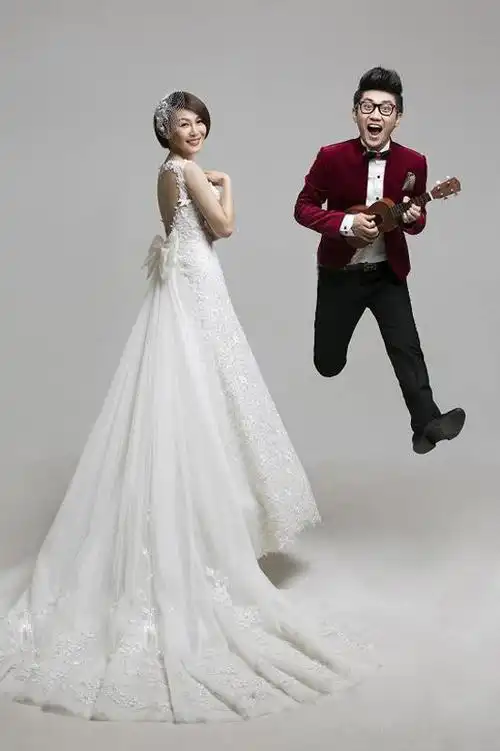 金志文和金兰的甜蜜婚纱照