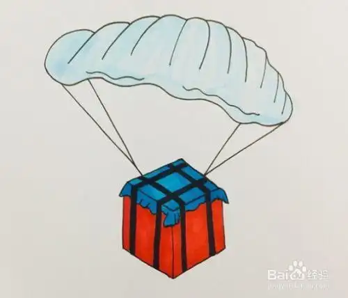 空投箱子简笔画