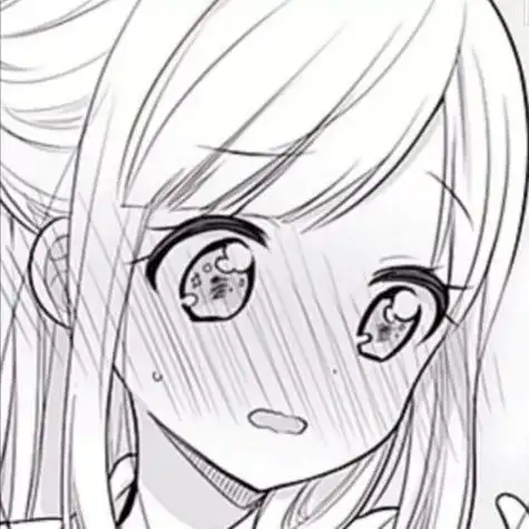 手绘黑白卡通头像女生头像女生