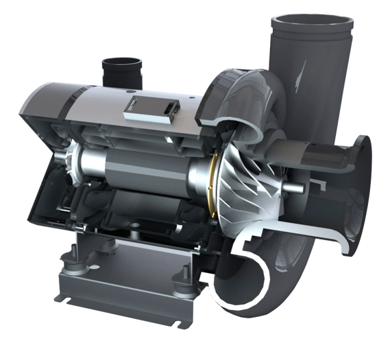 高速永磁马达_永磁高速电机_空气悬浮离心鼓风机