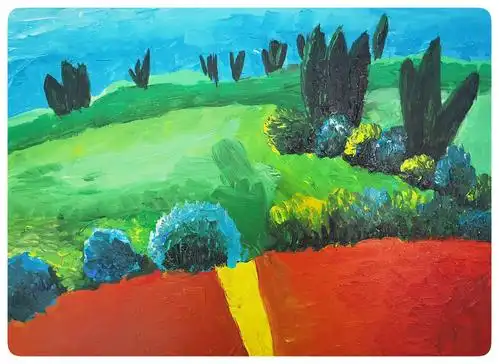 一笔一触尽显大师风范(六年级色彩风景作品荟萃)