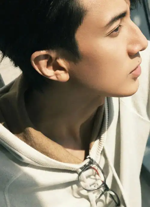 吴尊格纹休闲西装造型