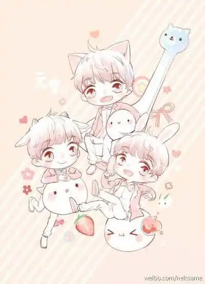 幸运符号#动漫版tfboys萌萌哒~ 0 31 左耳vs冷瞳  发布到  壁纸