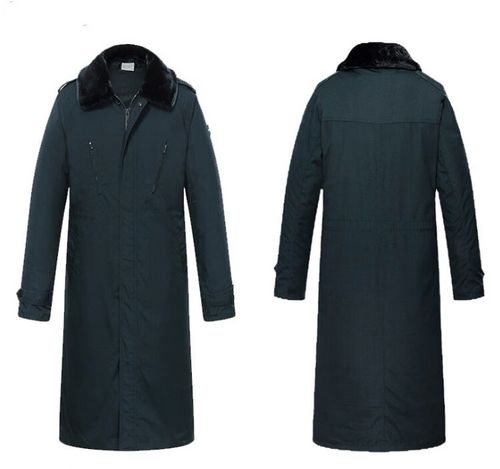 《冬季长款常规服大衣绿大衣棉服男加厚新款防寒棉大衣常服棉大衣 军