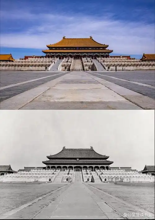 北京老照片对比:故宫太和殿古今变化