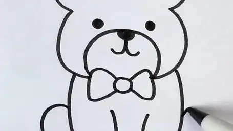 用数字正反3话画小熊#简笔画