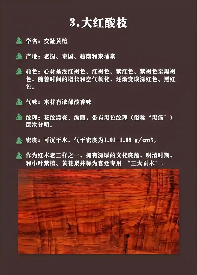 教你辨别红木常用木材!12种市面上常用的红木材质图鉴,它们 - 抖音