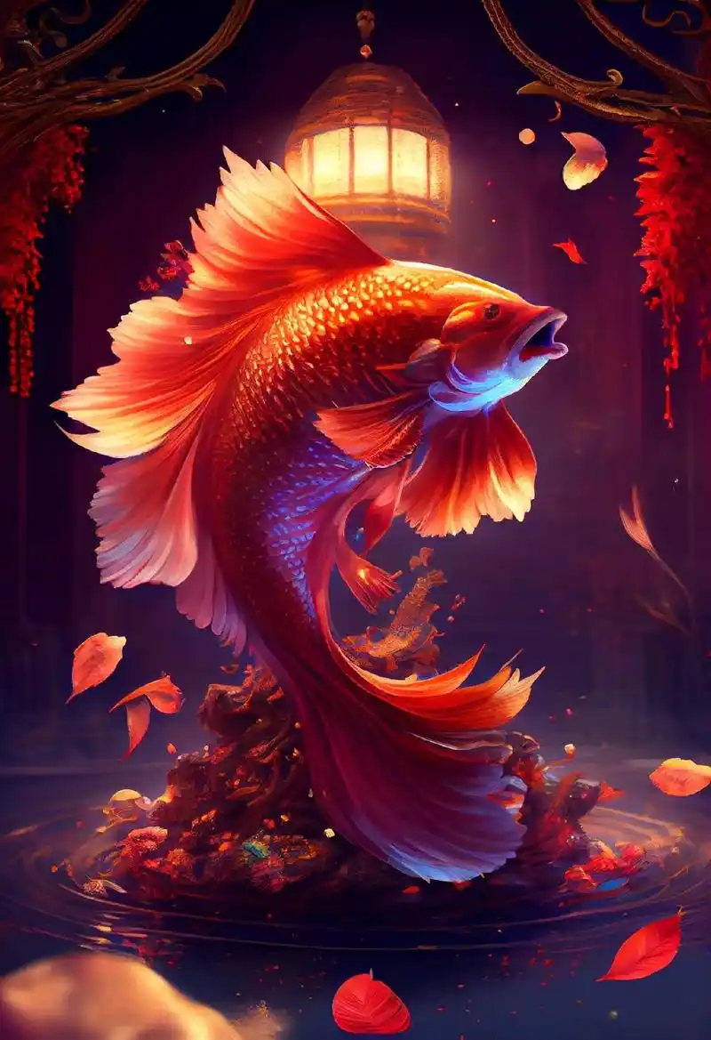 锦鲤翻身 鱼跃龙门#图文伙伴计划 #手机壁纸 #治愈系 #见 - 抖音