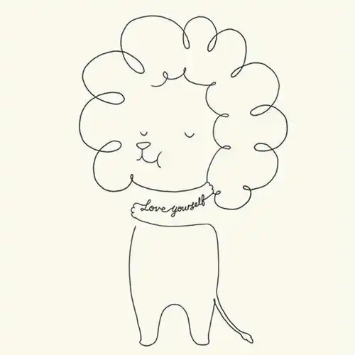 创意简约线条画头像图片