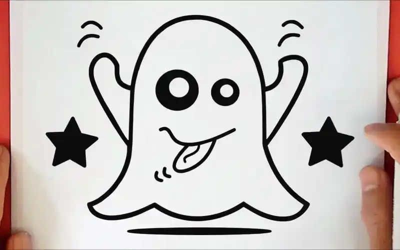 【简笔画】教你一步一步画可爱的幽灵表情包97~超级简单的绘画,一看