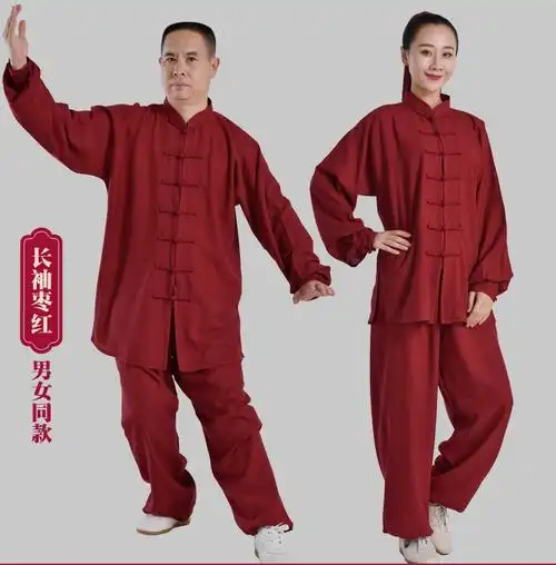 太极服男女羽纶棉麻夏季太极拳练功服装中国风中老年武术晨练 新款